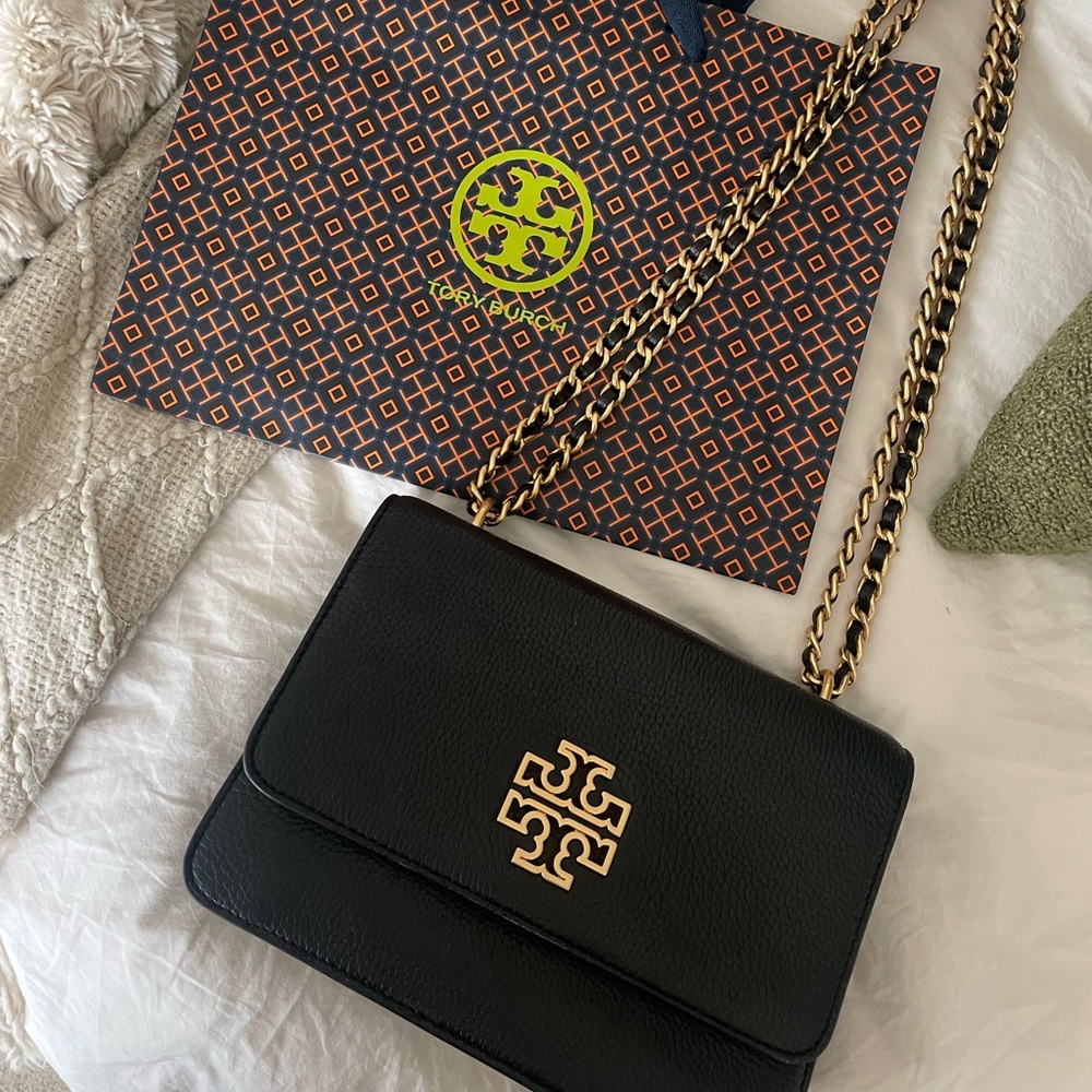 Tory burch leather crossbody handbag purse